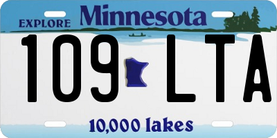 MN license plate 109LTA