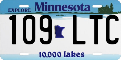 MN license plate 109LTC