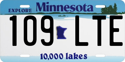 MN license plate 109LTE