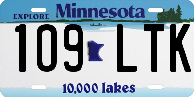 MN license plate 109LTK