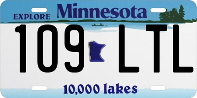 MN license plate 109LTL