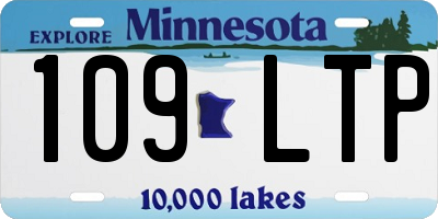MN license plate 109LTP