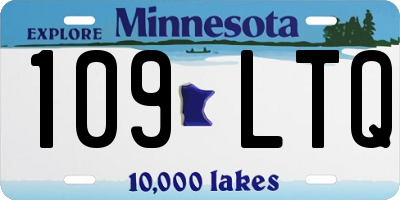 MN license plate 109LTQ