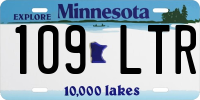 MN license plate 109LTR