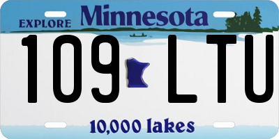 MN license plate 109LTU