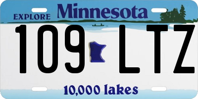 MN license plate 109LTZ