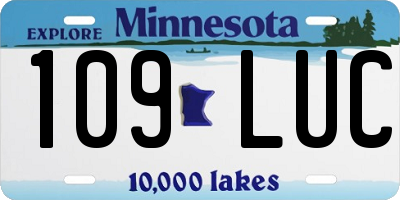 MN license plate 109LUC