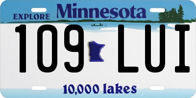 MN license plate 109LUI