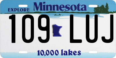 MN license plate 109LUJ