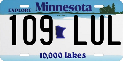 MN license plate 109LUL