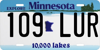 MN license plate 109LUR