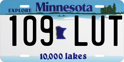 MN license plate 109LUT