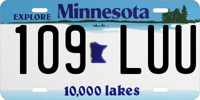 MN license plate 109LUU