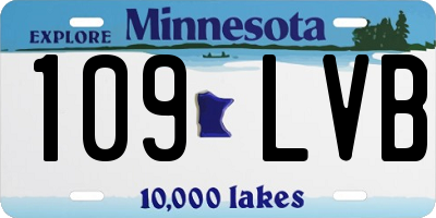 MN license plate 109LVB