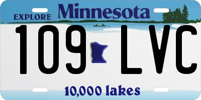 MN license plate 109LVC
