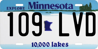 MN license plate 109LVD