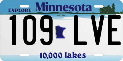 MN license plate 109LVE