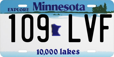 MN license plate 109LVF