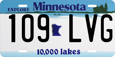 MN license plate 109LVG