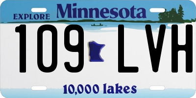 MN license plate 109LVH