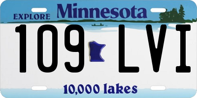 MN license plate 109LVI