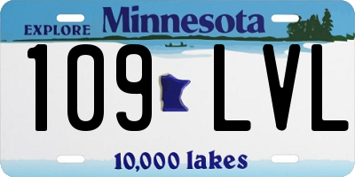 MN license plate 109LVL