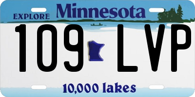 MN license plate 109LVP