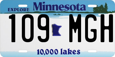 MN license plate 109MGH