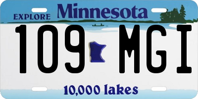 MN license plate 109MGI
