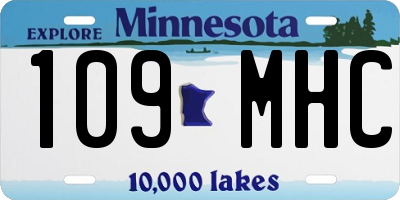 MN license plate 109MHC