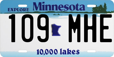 MN license plate 109MHE
