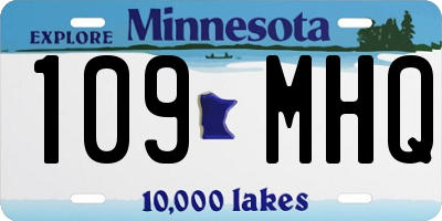 MN license plate 109MHQ