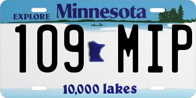 MN license plate 109MIP