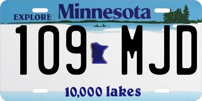 MN license plate 109MJD