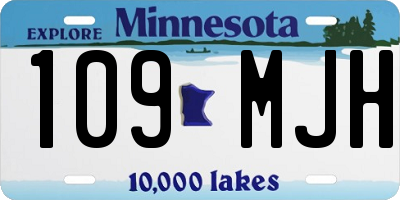 MN license plate 109MJH