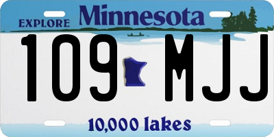 MN license plate 109MJJ