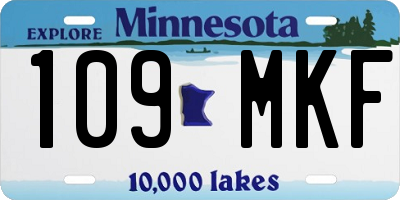 MN license plate 109MKF