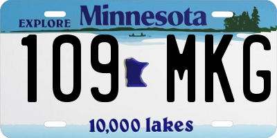 MN license plate 109MKG