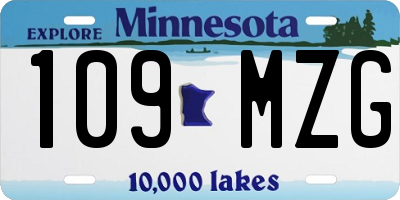 MN license plate 109MZG