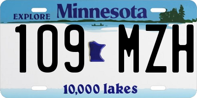 MN license plate 109MZH