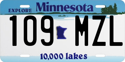 MN license plate 109MZL