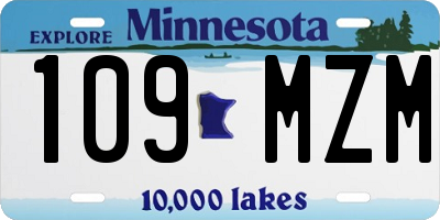 MN license plate 109MZM