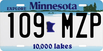 MN license plate 109MZP