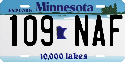 MN license plate 109NAF