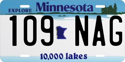 MN license plate 109NAG