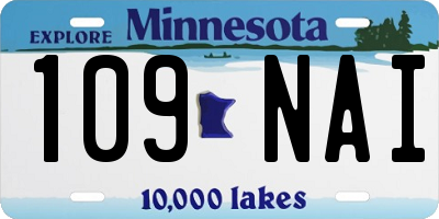 MN license plate 109NAI