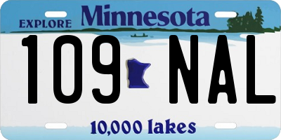 MN license plate 109NAL