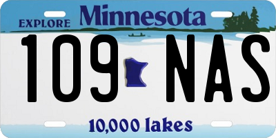 MN license plate 109NAS