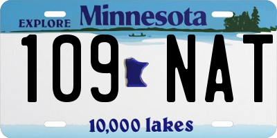 MN license plate 109NAT