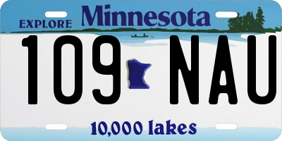 MN license plate 109NAU